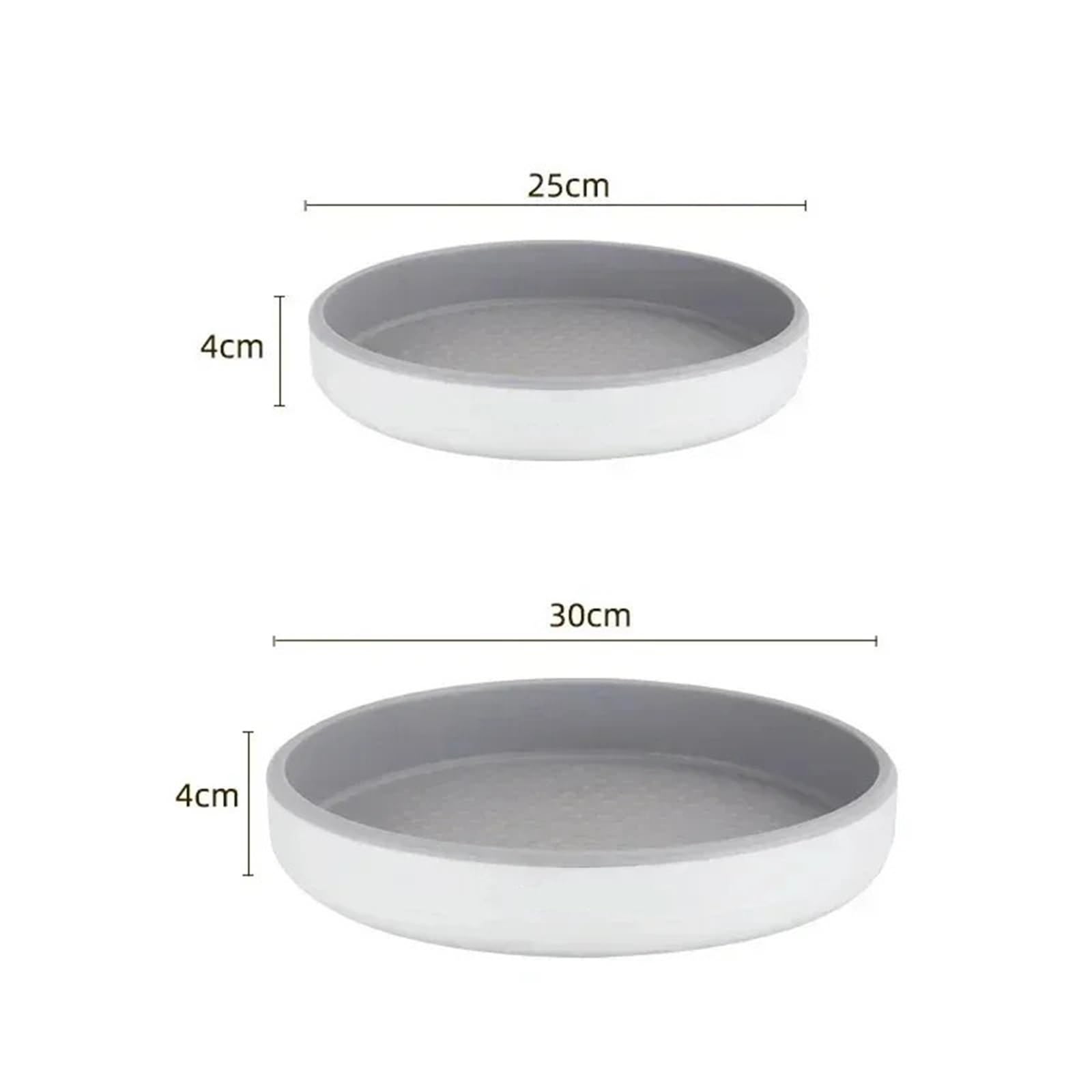 2 estantes giratorios for especias, organizador de armario, plato giratorio, soporte for condimentos, bandeja almacenamiento for cocina, baño, nevera para Nevera, Cocina(Black,4x25cm)