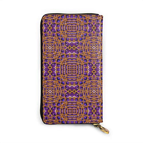 Preisvergleich Produktbild JHGFG Kaleidoskop Bunte Einheiten Regenbogen Echtes Leder Geldbörse Lange Damen Geldbörse Handtasche Multi Kartenhalter Organizer Für Frauen Angepasst