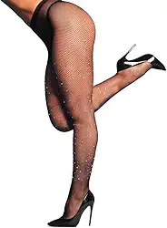 Meia Calça Arrastão com Strass Trama Pequena Cor Preto Tamanho Único