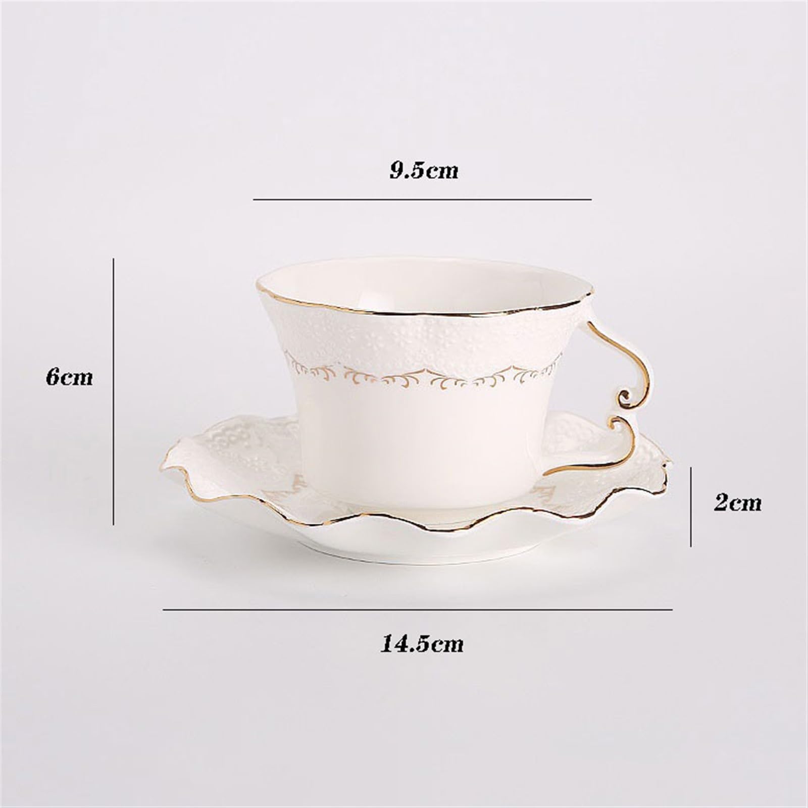 Zestaw filiżanek do cappuccino w stylu europejskim, zestaw filiżanek do herbaty w kwiaty, luksusowe ceramiczne kubki do kawy, 6-częściowy zestaw filiżanek do herbaty popołudniowej z łyżeczką do kawy