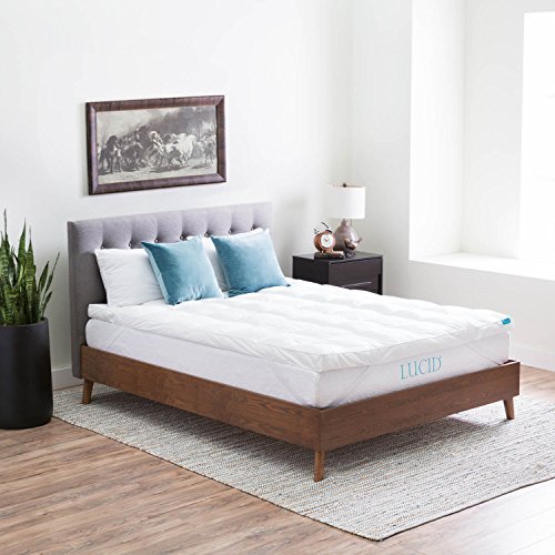 Buy LUCID Plush Down Alternative Fiber Bed Topper Allergen Free Queen Size Online at Low