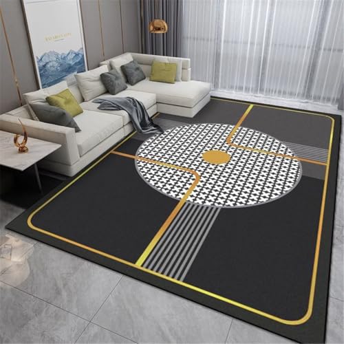 Tapis de salon lignes simples grises 40x60 résistant enfant