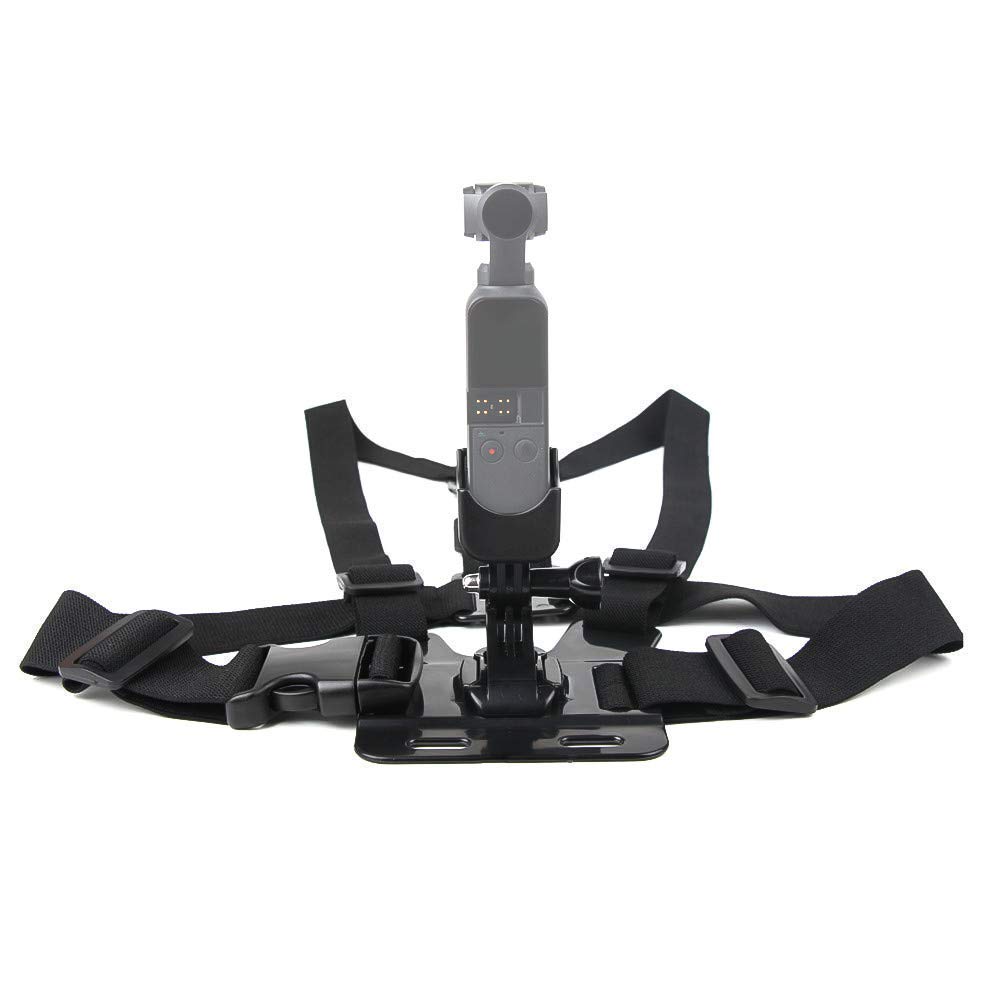 micros2u Harnais Confortable pour Torse Et Adaptateur Compatible avec DJI Osmo Pocket & Action. Conception Fiable Et Efficace pour des Séquences POV Réussies