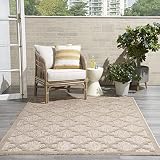 Nourison Home Easy Care Natural Beige 5' x 7' Area Rug - Easy Clean, Non Shedding, Bed Room, Living Room, Dining Room, Kitchen (5' x 7')