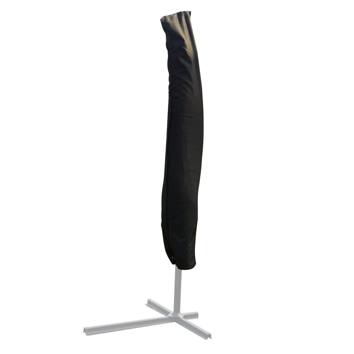 Kct Black Parasol Cover Black Protective Weather Resistant Cantilever Parasol Cover 3.5M 3M