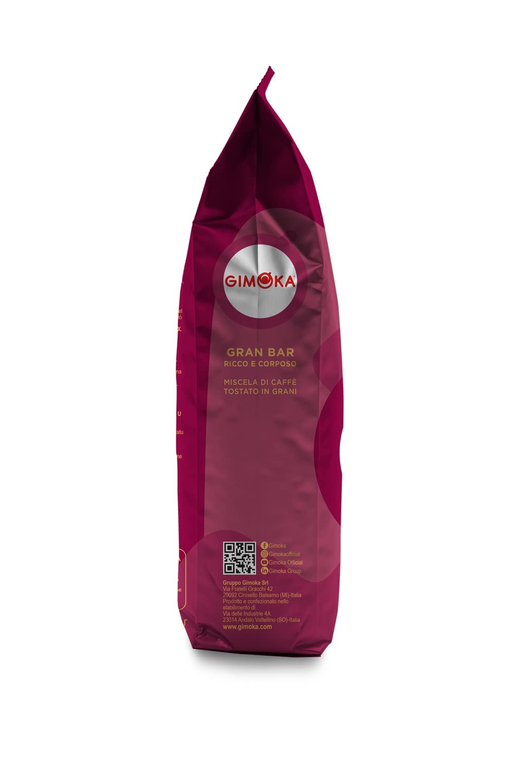 Gimoka Gran Bar, granos de café expreso italiano, tostado ligero, 6 x 1 kg