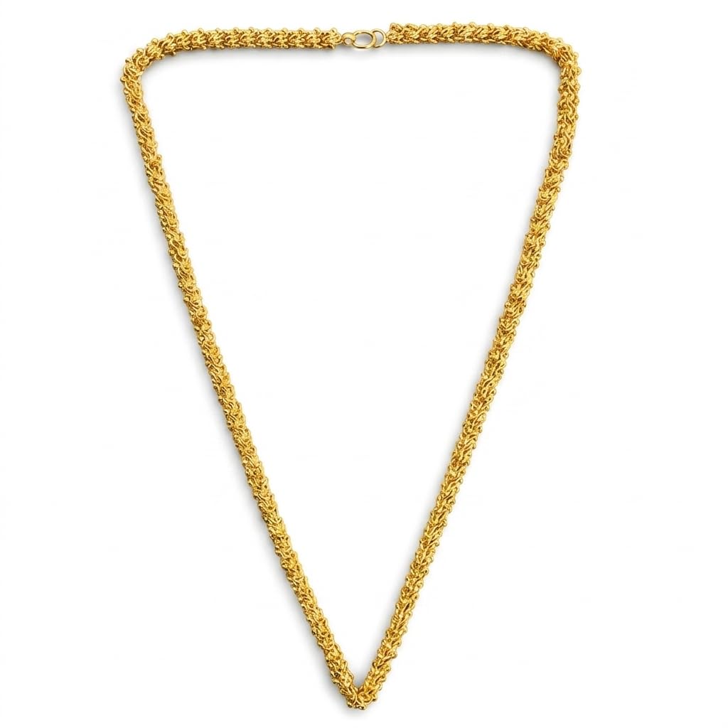 Gold Plated Rope Chain Necklace for Men and Women – Classic Twisted Design Gold-Tone Chain, Unisex Elegant ,Fashion Jewelry for Daily Wear, Party, and Gift, Lightweight Durable Necklace-image-18
