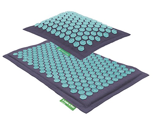 Ensemble Tapis et Coussin Champ de Fleurs (Mauve - Turquoise)