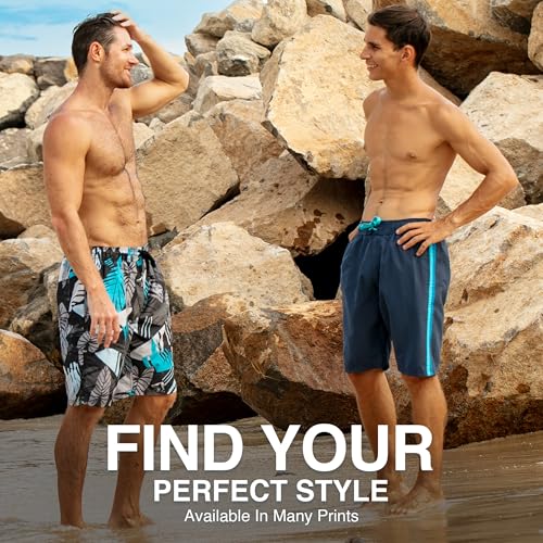 Image of Kanu Surf Men's Big Viper Extended Size Stripe Swim Trunk