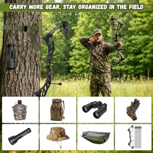 Image of Saddle Hunting Bow Hanger Kit, Tree Bow Hangers with Gear Strap
