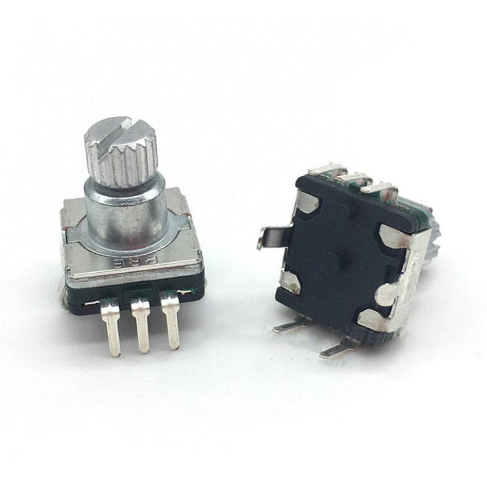 5pcs EC11 Rotary Encoder Code Switch 30 Position with Push Button Switch 5pin Plug in Handle Length 9.5mm