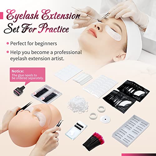 Beauty7 Eyelash Extension Mannequin Head Silicone Face with Detachable Eyelids - Image 3