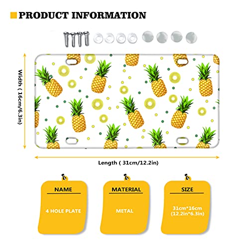 Wanyint Blue Fire Flame Car Front Decorative License Plate Frame And Cover For Front And Rear Full Set With 4 Holes And Screws Automobile Decoration Accessories For Suv Truck Vans Sedans #TOP3