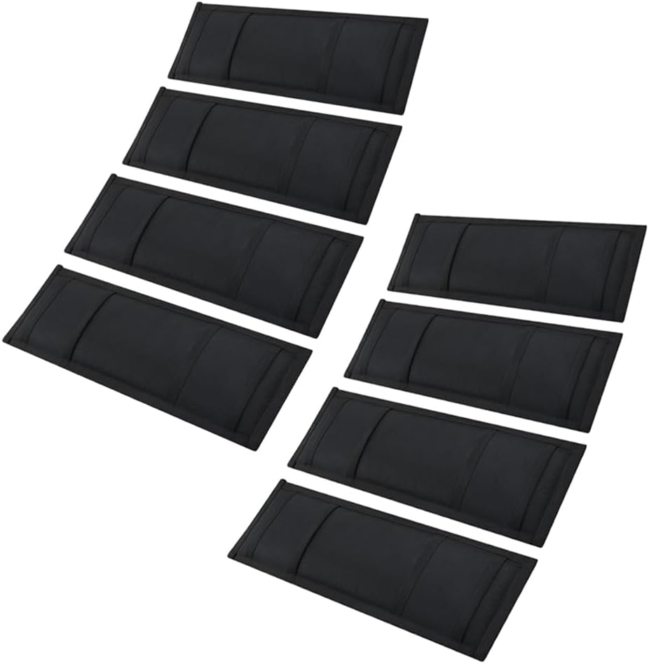 8 Pack 4 x 12 Inches Ratchet Strap Protector Sleeve Universal Tie Down Strap Ratchet Protector for Boat, Trailers, Jetski, Waverunner Black