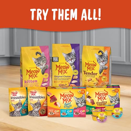 Image of Meow Mix Tender Centers Dry Cat Food, Salmon & Chicken, 13.5 Pounds