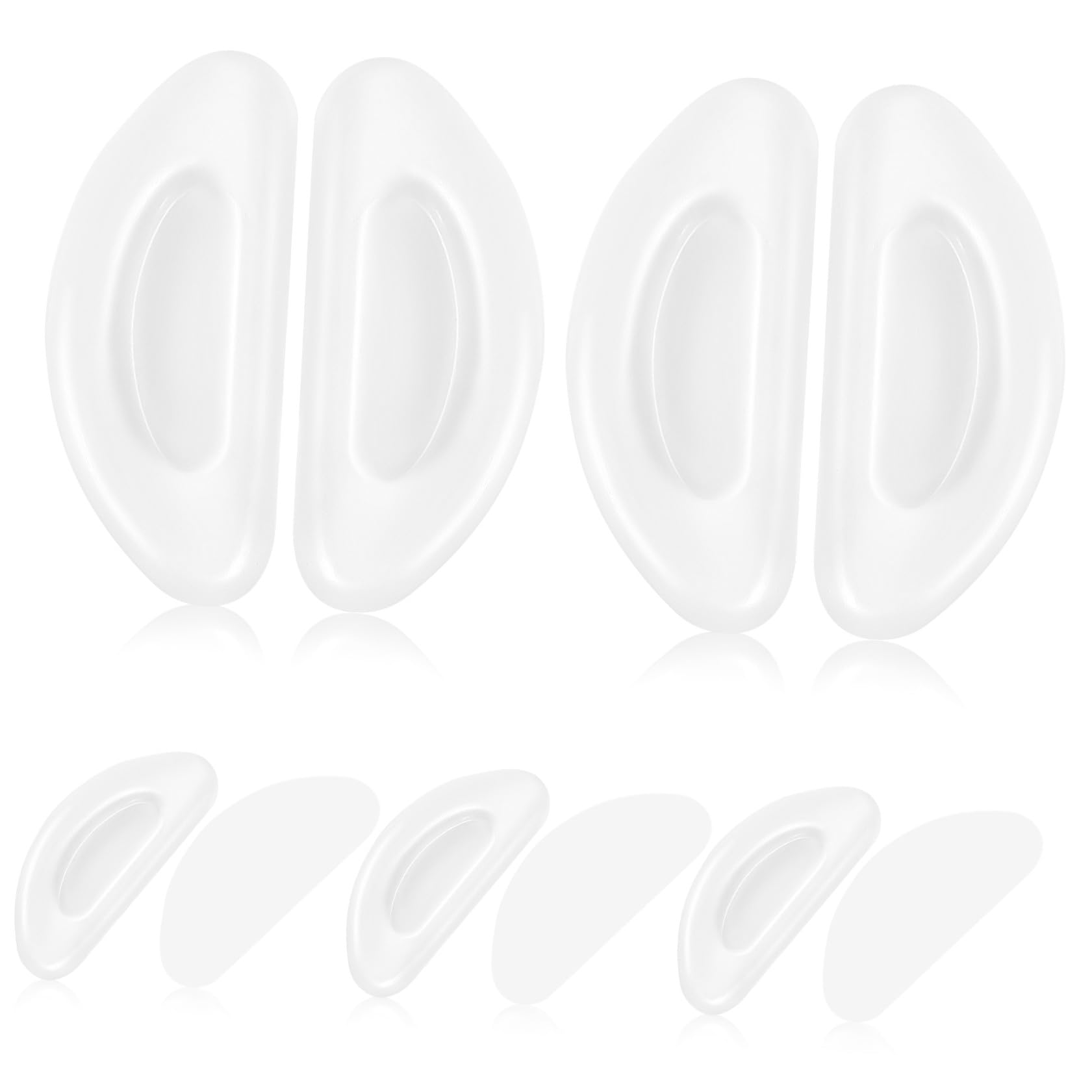 GALPADA Naselli per Occhiali Antiscivolo in Silicone Bianco, Set da 5 Paia, Protezione Nasale Confortevole per Occhiali da Vista e Sole