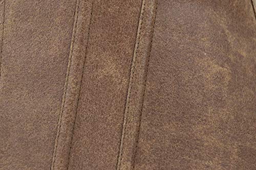 Charmian Women's Renaissance Lace Up Vintage Boned Bustier Corset With Garters Brown Large #TOP5