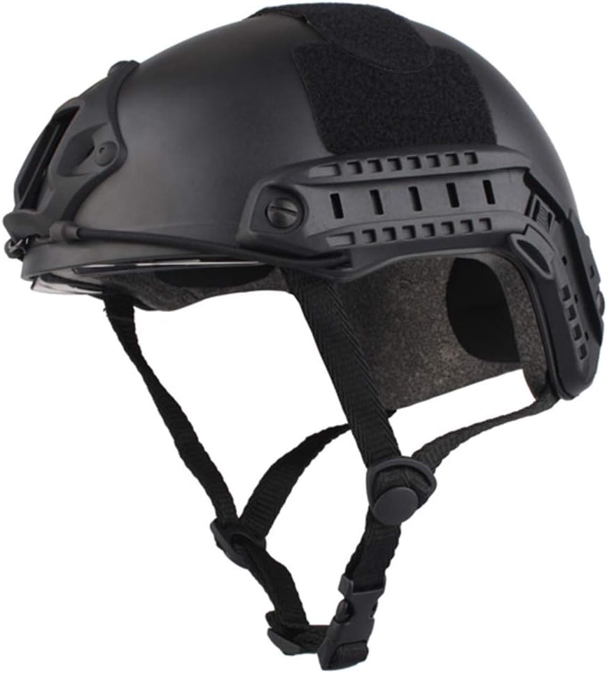 EMERSONGEAR Airsoft Fast Helmet Combat Helmet with Sliding Goggles Black : Sports & Outdoors