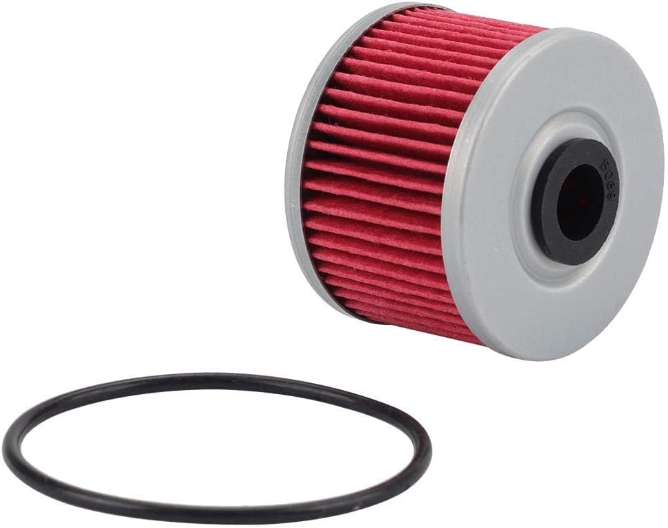 HF112 Oil Filter with O Ring Replacement for Kawasaki KLX140 KL250 KLX110 KLX140 KLX250 KLX450R Z125 Pro KX450F KLX110 KLX110L KLX140 KLX140G KLX140L KLX230 KLX230R KLX250 KLX300R KFX450R