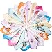 Zhanmai 20 Pieces Women Vintage Floral Print Cotton Colorful Ladies handkerchiefs