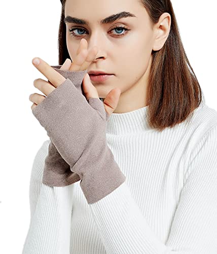 Novawo Anti-Pilling Fingerless gloves Soft Warm Arm Warmers for Women