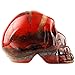 Rockcloud Healing Crystal Stone Human Reiki Skull Figurine Statue Sculptures Red Jasper 1.5