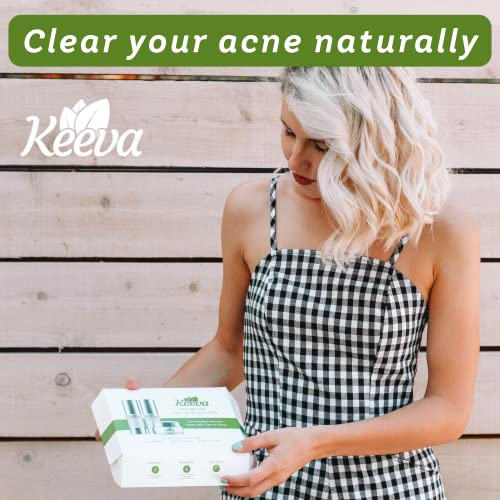 Ultimate Acne Skin Care Set - Acne Treatment 3-in-1 System - Acne-FREE Skin in 3 Days with Keeva's 7x Faster Organic Tea Tree Oil Acne System. Includes Patent Pending Acne Cream, Acne Serum, Face Wash