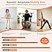RAWAILD Yoga Stick, Upgraded 5ft Sturdy Steel Mobility Stick, Adjustable Exercise Equipment for Stretching, Flexibility & Balance, Physical Therapy & Posture Correction, Shoulder & Back Relaxation