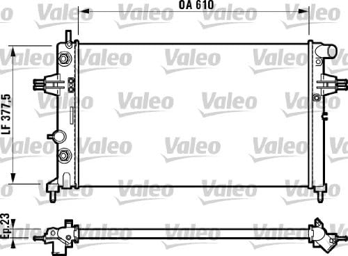 VALEO Engine Cooling Radiator compatible with OPEL Astra Zafira Wagon VAUXHALL 1998-2009