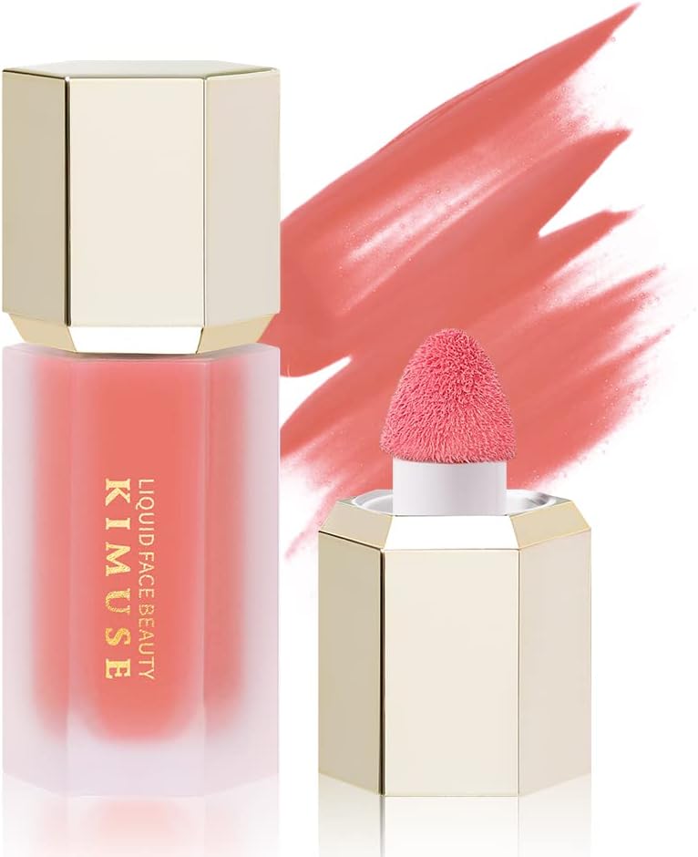 KIMUSE Soft Cream Blush Makeup, Liquid Blush for Cheeks, Weightless, Long-Wearing, Smudge Proof, Natural-Looking, Dewy Finish, Skin Tint Face Makeup
