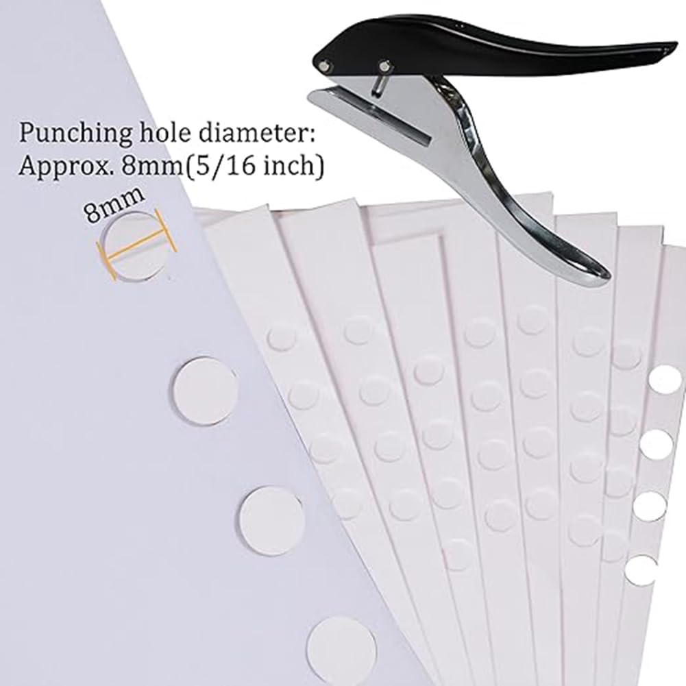 Einlochlocher, Hochleistungs-Einzellochstanzer for Papier, Karton, Plastik und Pappe, Lochzange for Schraubösen, 8 mm
