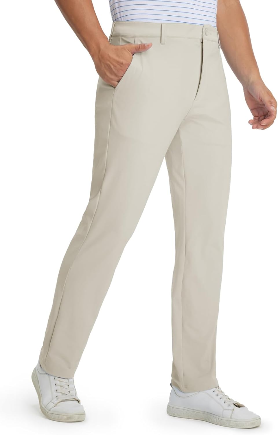 M MAELREG Golf Mens Stretch Pants with Pockets - 30"/32"/34" Quick Dry Lightweight Casual Comfy Work Mens Dress Pants - Image 2