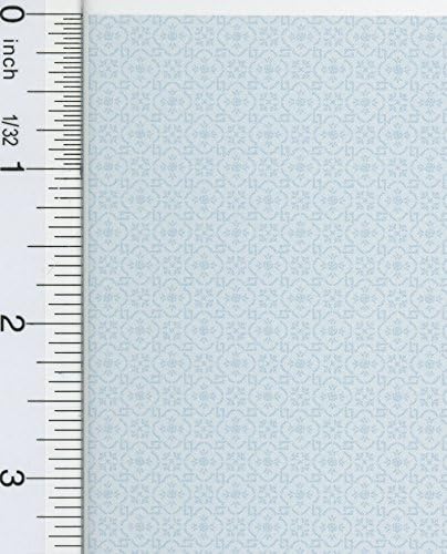 Brodnax Prints Dollhouse Miniature 1:24 Scale Victorian Albert Blue Wallpaper