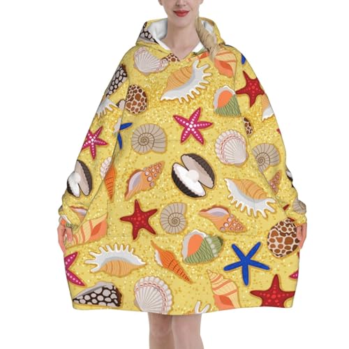 Sweat à capuche flanelle motif plage pour une bulle de douceur