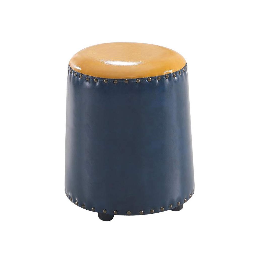 Repose-pieds en cuir PU lavable avec assise rembourrée pour table basse