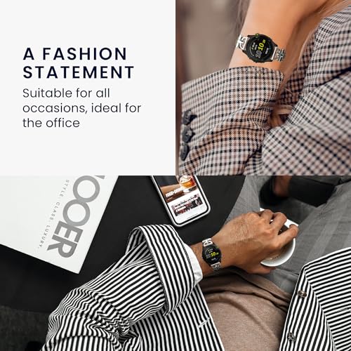 kwmobile Armband kompatibel mit Garmin vivoactive 4 / Venu 3 / Venu 2 / Forerunner 255 - Echtleder Fitnesstracker Sportarmband Band