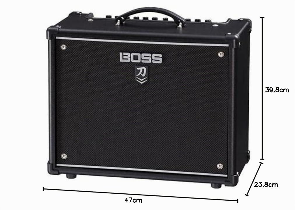 Ampli guitare combo Katana 50 MKII BOSS, un ampli combo 50 watts pour la scène avec haut-parleur spécial de 12 pouces (30 cm)