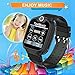 Smart Watch for Kids Boys Girls - Touch Screen Game Smartwatch with Call SOS Camera 7 Games Alarm Clock Music Player Record for Children Birthday Gifts 4-10 Kids Phone Watch with 1GB SD Card (Black)
