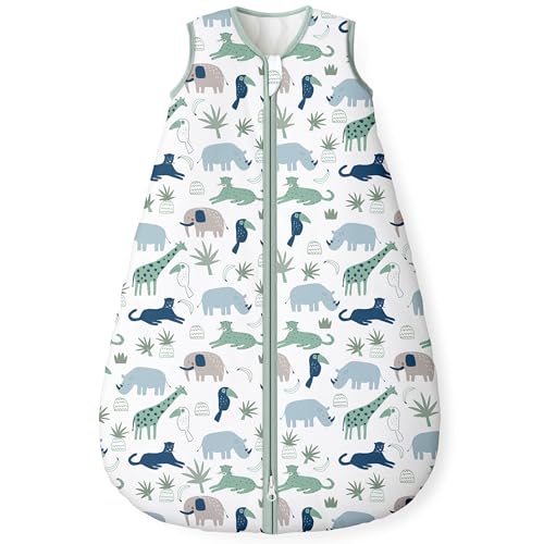 Yoofoss Baby Sleep Sack 12-18 Months, 1.5 Tog Baby Wearable Blanket with 2-Way Zipper, 100% Cotton Organic Fabric Winter Infant Sleeping Sack, Warm Soft Comfy