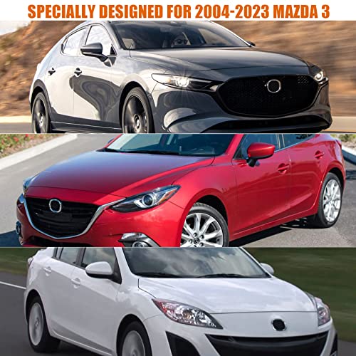 Image of Waterproof Car Cover Replace for 2004-2024 Mazda 3 Sedan, 6 Layers All Weather Custom-fit All Weather Car Covers with Zipper Door & Windproof Bands for Sun Snow Rain Dust Protection