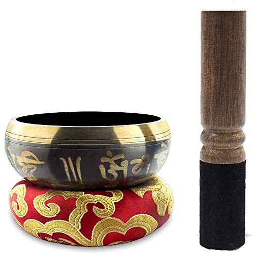 AITREASURE Tibetan Singing Bowl Set with Mallet & Cushion- Meditation