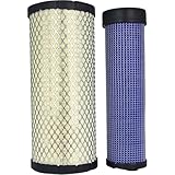 EZROAD Outer Inner Air Filter Set 40007576 40049446 Compatible with LS K5047 K5055 MT230 MT235