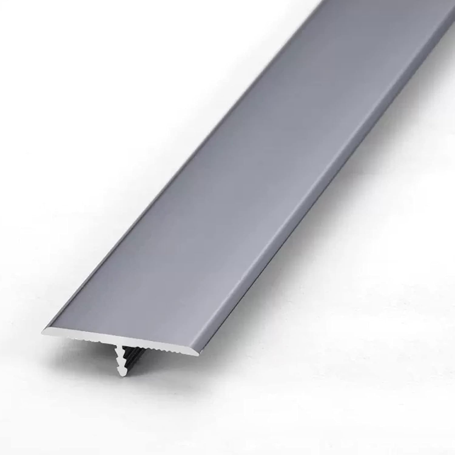 Transition Strip T Molding Laminate Flooring Threshold Strip, Wood Floor to Tile/Carpet Edge Trim Strips, Interior/Doorway Transition Strip, Fills The,Dark Grey