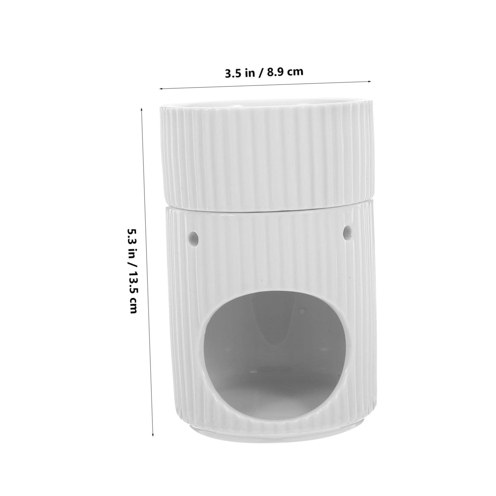 Diffusore di Aromi per Ambienti in Ceramica Bruciatore per Oli Essenziali e Candele Tealight Contenitore per Aromaterapia Capacità per Casa e Ufficio Design Bianco