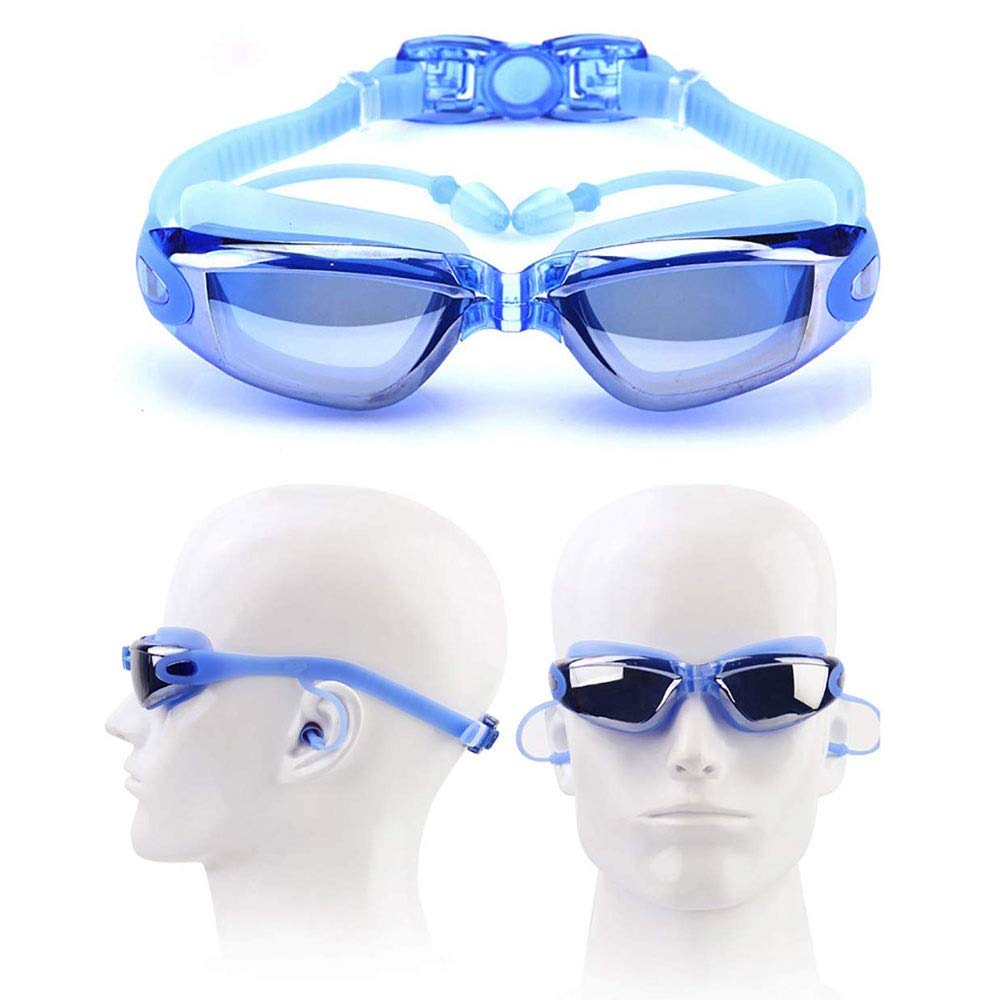 Gogle - Unisex wodoodporne i przeciwmgielne poszycie kolorowe okulary pływackie