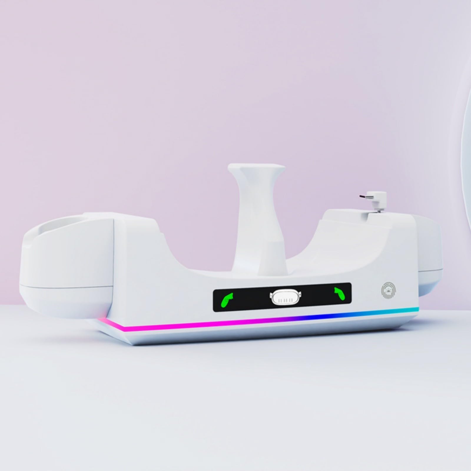 Base di ricarica per occhiali di realtà virtuale 3S e supporto di ricarica per controller con piedini antiscivolo resistenti per stabilità
