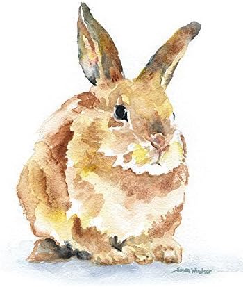 Bunny Rabbit Watercolor Print