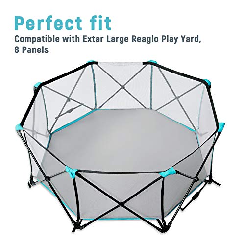 Minnebaby 8 Panel Playpen Mattress Compatible with Regalo Extra Large Play Yard, Self Inflating Octagon Playard Mat, Comfortable and Portable Pad with Carry Bag - Grey - Thumbnail 7