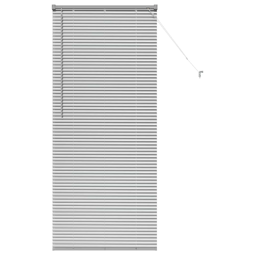 vidaXL Venetian Blinds Height Adjustable Silver 175 x 80 cm Aluminium, Modern Rectangular Aluminum Blinds, Adjustable Indoor Window Treatments, Light Control Privacy for Home Decor, Office