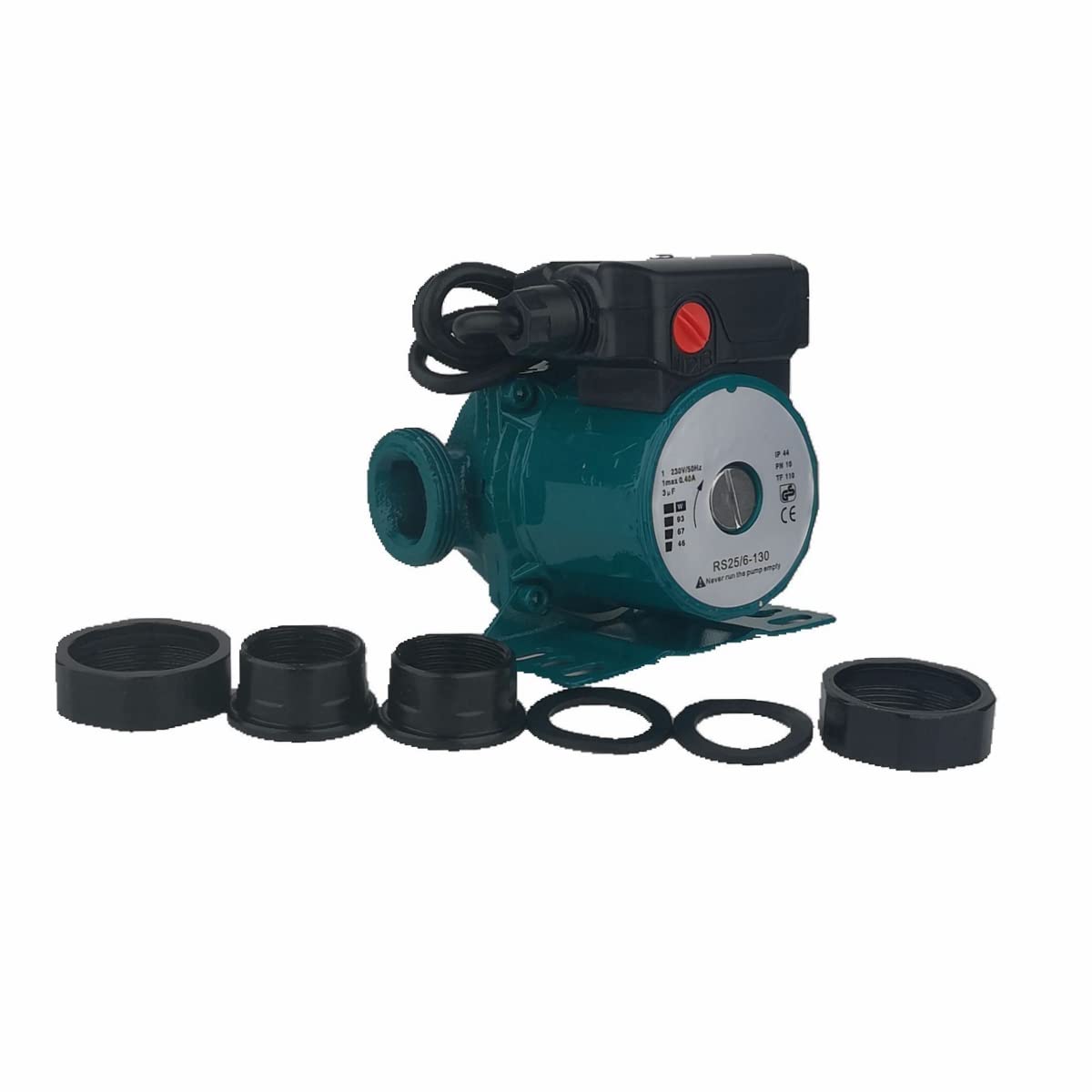 ZYIY 3 versnellingen 46/67/93W warmwatercirculatiepomp huishoudelijke douche boosterpomp voor boiler en kraanwaterslang Drukpomp ¾ × 1